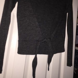 Never worn high neck, thin Zara knit top w/ tie